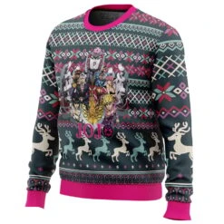 Golden Wind Jojo’s Bizarre Adventure Ugly Christmas Sweater -Cheap Sweater Store 35666 men sweatshirt half front 1