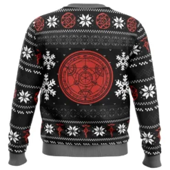 Cheap Sweater Store -Cheap Sweater Store Alchemy Crossing FMA PC Ugly Christmas Sweater BACK mockup