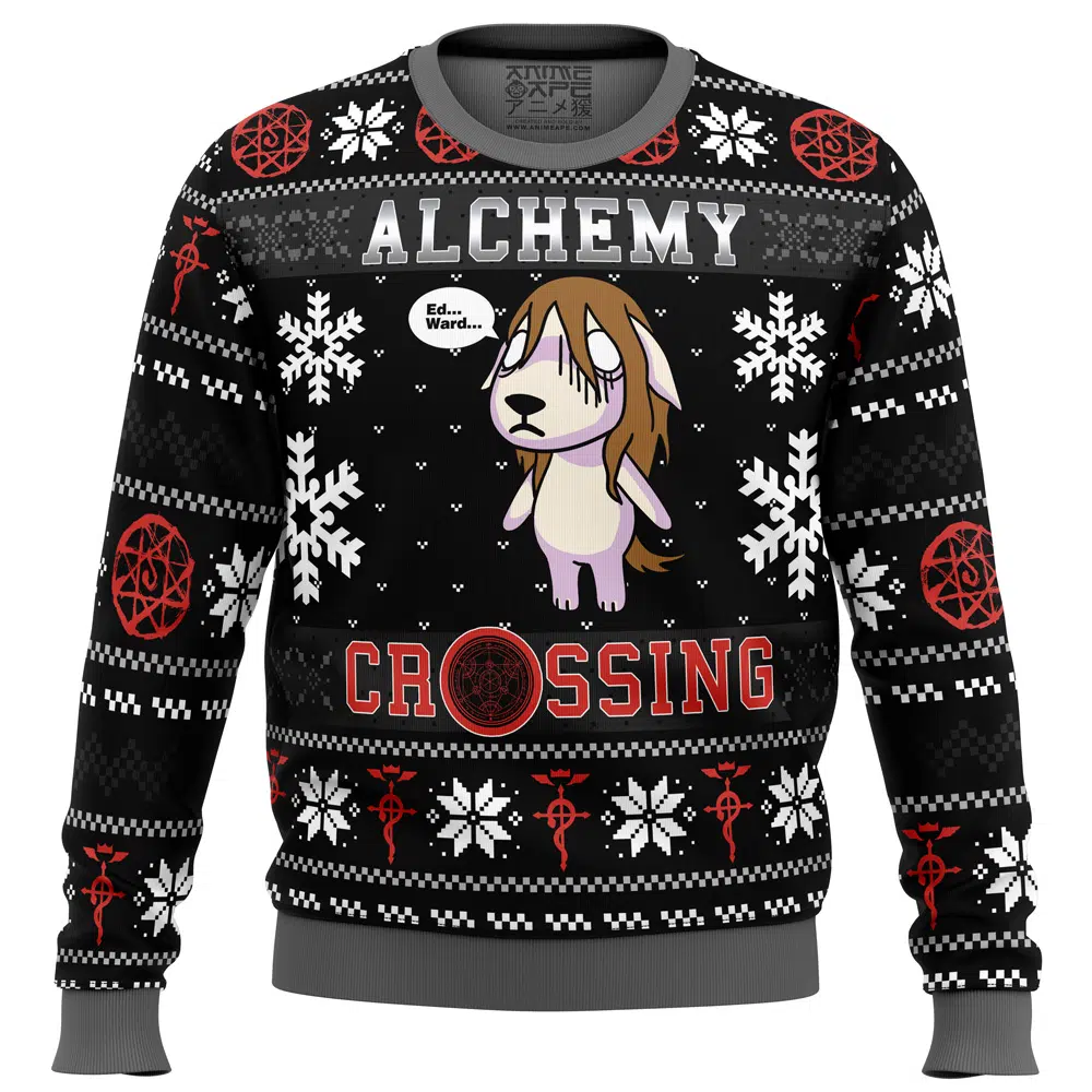 Alchemy Crossing Fullmetal Alchemist Ugly Christmas Sweater 3 Alchemy Crossing Fullmetal Alchemist Ugly Christmas Sweater