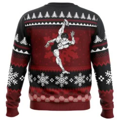 Axe Kick Baki Ugly Christmas Sweater -Cheap Sweater Store Axe Kick Baki men sweatshirt BACK mockup