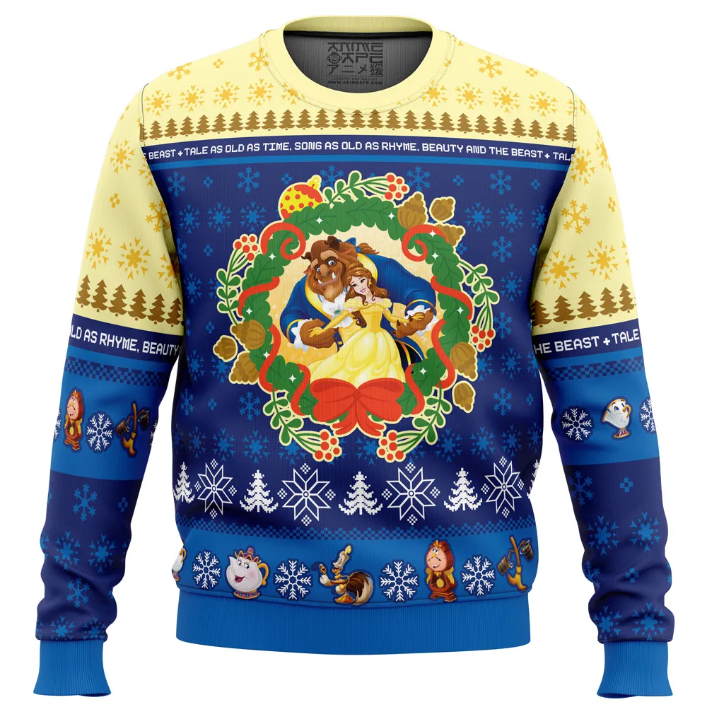 Christmas Beauty And The Beast Disney Ugly Christmas Sweater 3 Christmas Beauty And The Beast Disney Ugly Christmas Sweater