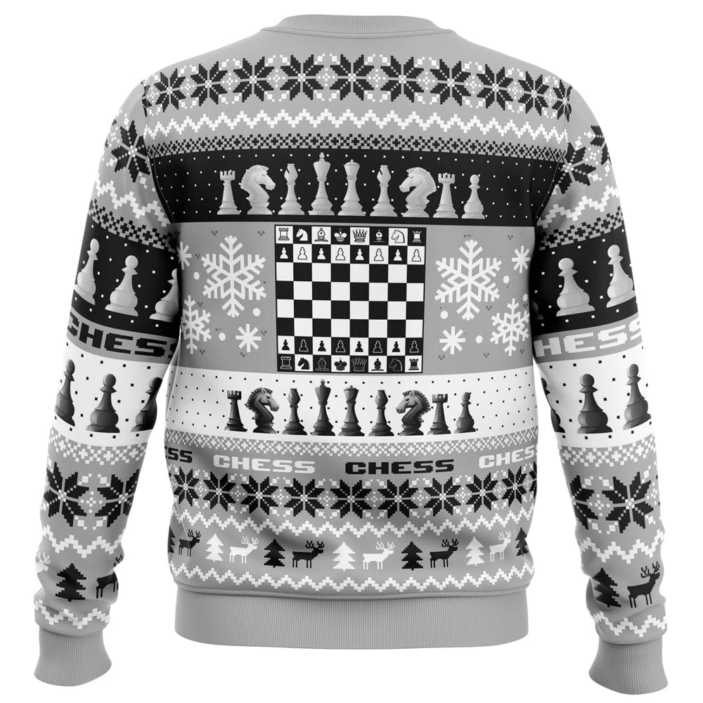 Christmas Chess Board Games Ugly Christmas Sweater 4 Christmas Chess Board Games Ugly Christmas Sweater - Image 2