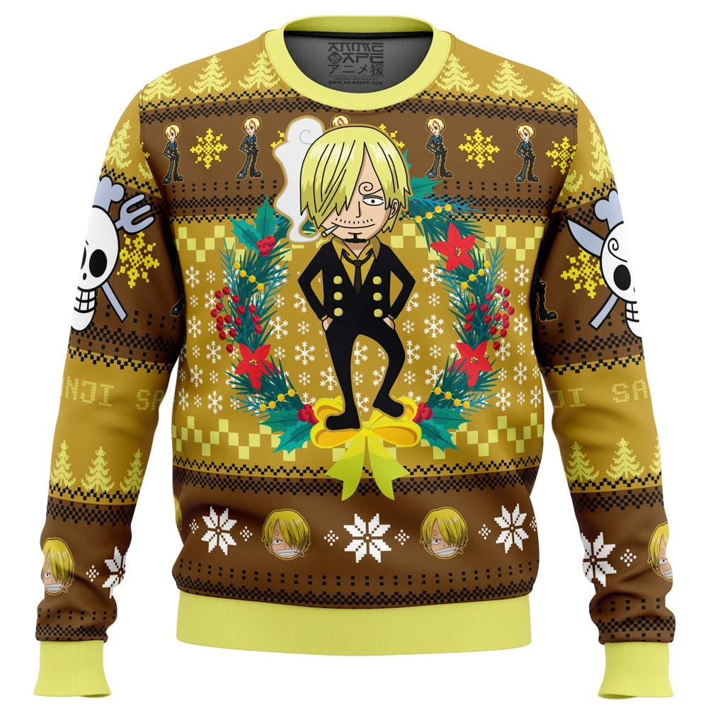 Christmas Sanji One Piece Ugly Christmas Sweater 3 Christmas Sanji One Piece Ugly Christmas Sweater