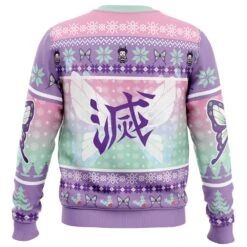 Christmas Kochou Shinobu Demon Slayer Ugly Christmas Sweater -Cheap Sweater Store Christmas Shinobu Demon Slayer men sweatshirt BACK mockup