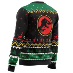 Ethics Of Cloning Jurassic Park Ugly Christmas Sweater -Cheap Sweater Store Ethics of Cloning Jurassic Park men sweatshirt SIDE BACK mockup