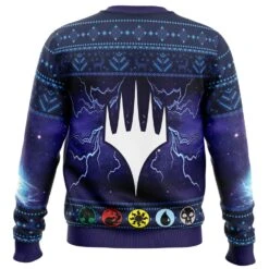 Nicol Bolas Magic The Gathering Ugly Christmas Sweater -Cheap Sweater Store Game Magic The Gathering Ugly Christmas Sweater BACK mockup