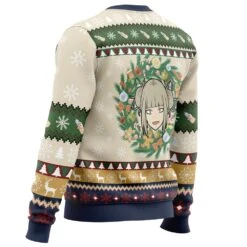 Himiko Tora Christmas My Hero Academia Ugly Christmas Sweater -Cheap Sweater Store Himiko Tora Christmas My Hero Academia men sweatshirt SIDE BACK mockup