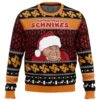 Ho Ho Holy Schnikes Tommy Boy Ugly Christmas Sweater -Cheap Sweater Store Ho Ho Holy Schnikes Tommy Boy PC Ugly Christmas Sweater front mockup