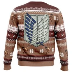Levi Ackerman Attack On Titan Ugly Christmas Sweater -Cheap Sweater Store Levi Ackerman Attack on Titan men sweatshirt BACK mockup