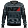 Mass Effect N7 Ugly Christmas Sweater -Cheap Sweater Store Mass Effect N7 men sweatshirt FRONT mockup