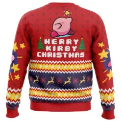 Merry Kirby Christmas Kirby Ugly Christmas Sweater -Cheap Sweater Store Merry Kirby Christmas Kirby men sweatshirt BACK mockup