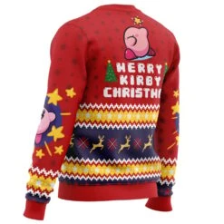 Merry Kirby Christmas Kirby Ugly Christmas Sweater -Cheap Sweater Store Merry Kirby Christmas Kirby men sweatshirt SIDE BACK mockup