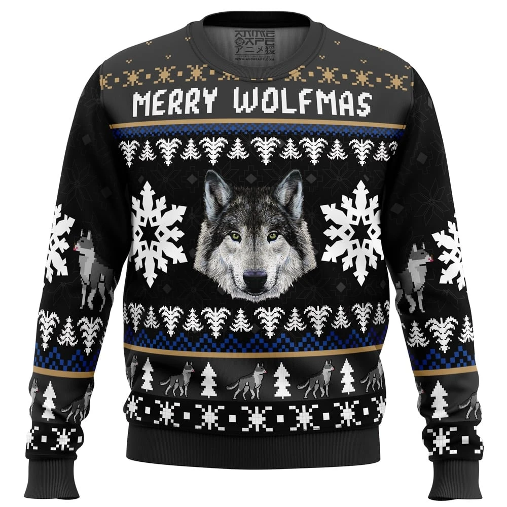 Merry Wolfmas Wolf Ugly Christmas Sweater 3 Merry Wolfmas Wolf Ugly Christmas Sweater