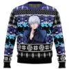 Satoru Gojo Domain Expansion Jujutsu Kaisen Ugly Christmas Sweater -Cheap Sweater Store Satoru Gojo Domain Expansion JK Ugly Christmas Sweater FRONT mockup