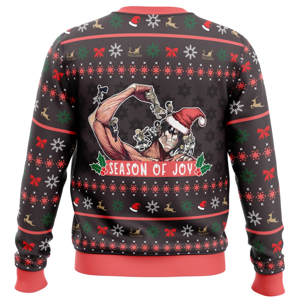 Season Of Joy Attack On Titan Ugly Christmas Sweater 3 Season Of Joy Attack On Titan Ugly Christmas Sweater - Image 2