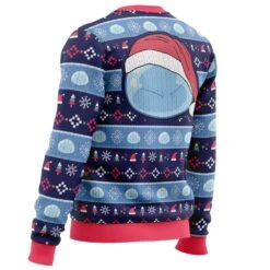 Slimy Christmas That Time I Got Reincarnated As A Slime Christmas Sweater -Cheap Sweater Store Slimy Christmas That time I got reincarnated as a slime men sweatshirt SIDE BACK mockup