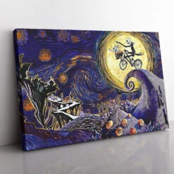 Starry Nightmare Before Christmas Canvas Print Wall Art