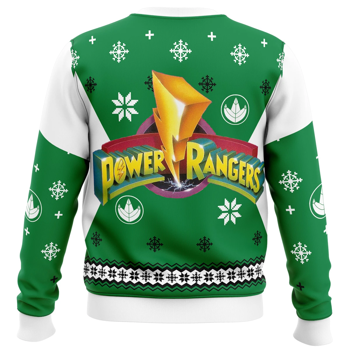 Mighty Morphin Power Rangers Green Ugly Christmas Sweater 6 Mighty Morphin Power Rangers Green Ugly Christmas Sweater - Image 4
