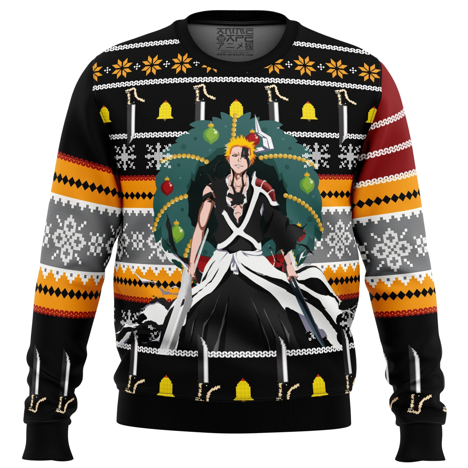Ichigo True Bankai Bleach Ugly Christmas Sweater 3 Ichigo True Bankai Bleach Ugly Christmas Sweater