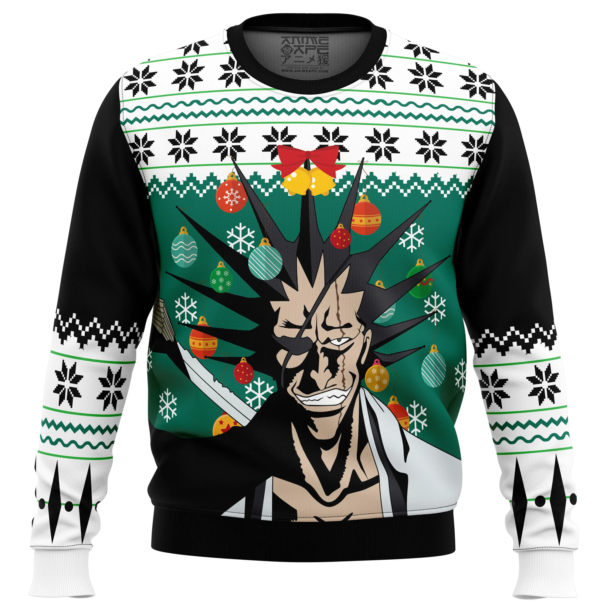 Kenpachi Zaraki Bleach Ugly Christmas Sweater 3 Kenpachi Zaraki Bleach Ugly Christmas Sweater