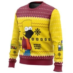 Worst Xmas Ever The Simpsons Ugly Christmas Sweater -Cheap Sweater Store Sweater side front 2