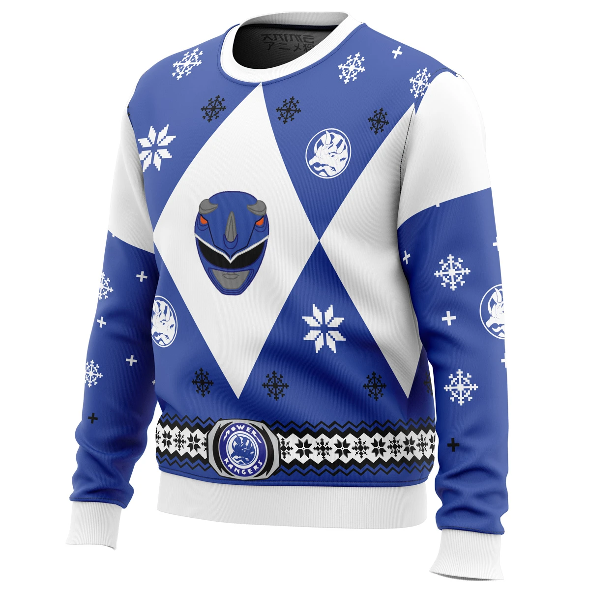 Mighty Morphin Power Rangers Blue Ugly Christmas Sweater 4 Mighty Morphin Power Rangers Blue Ugly Christmas Sweater - Image 2