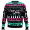 The Game Is On Squid Game Christmas Sweater -Cheap Sweater Store The Game is On Squid Game men sweatshirt FRONT mockup