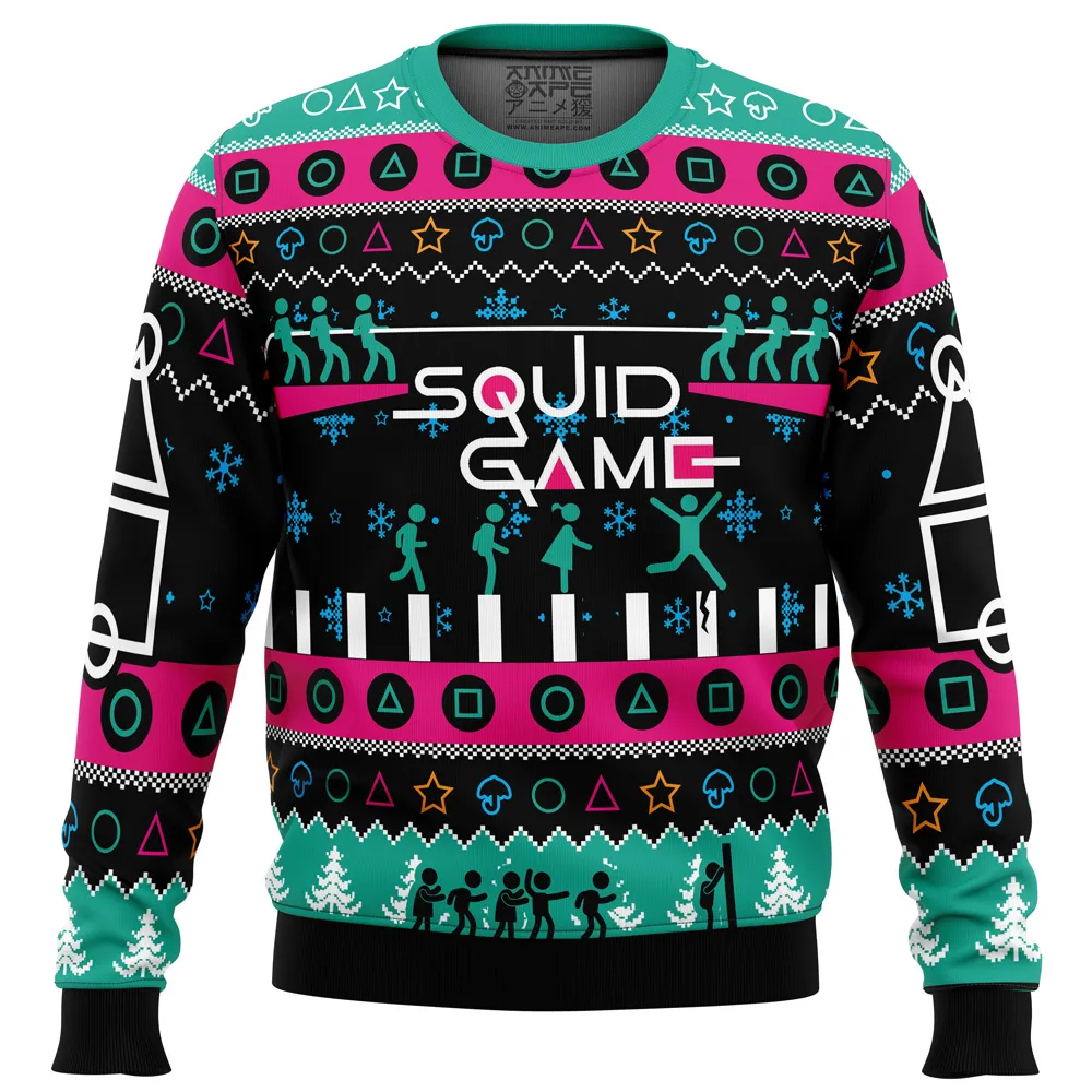 The Game Is On Squid Game Christmas Sweater 3 The Game Is On Squid Game Christmas Sweater