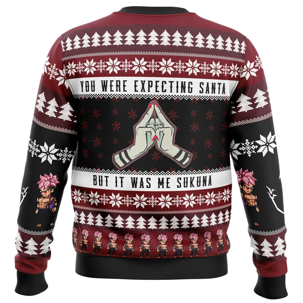You Were Expecting Santa Sukuna Jujutsu Kaisen Ugly Christmas Sweater 6 You Were Expecting Santa Sukuna Jujutsu Kaisen Ugly Christmas Sweater - Image 4