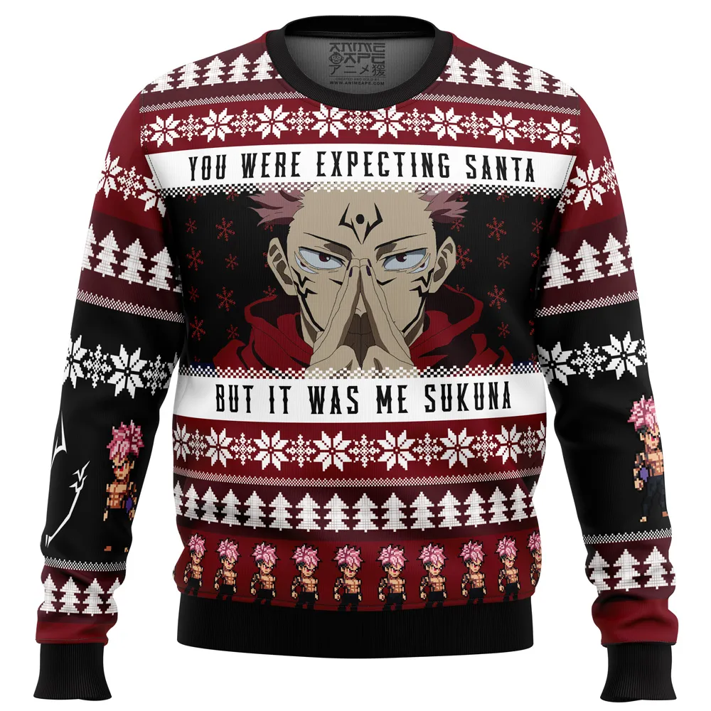 You Were Expecting Santa Sukuna Jujutsu Kaisen Ugly Christmas Sweater 3 You Were Expecting Santa Sukuna Jujutsu Kaisen Ugly Christmas Sweater
