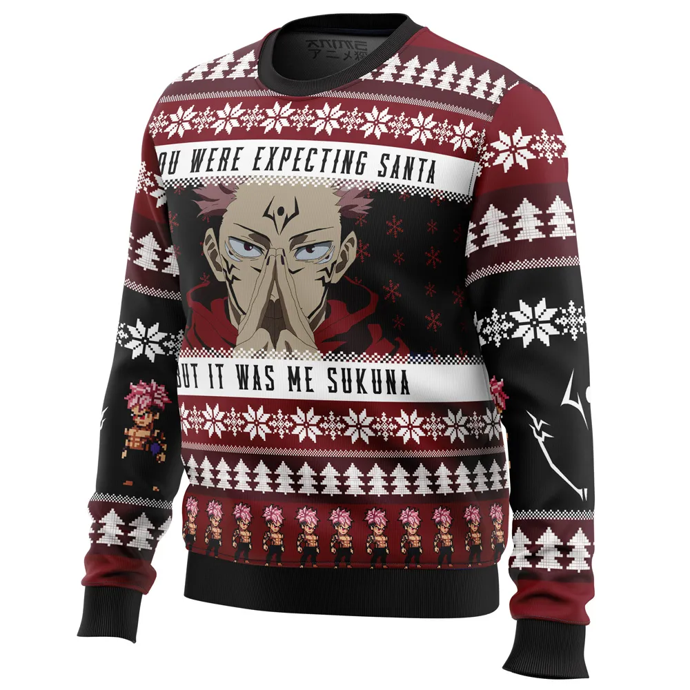 You Were Expecting Santa Sukuna Jujutsu Kaisen Ugly Christmas Sweater 4 You Were Expecting Santa Sukuna Jujutsu Kaisen Ugly Christmas Sweater - Image 2