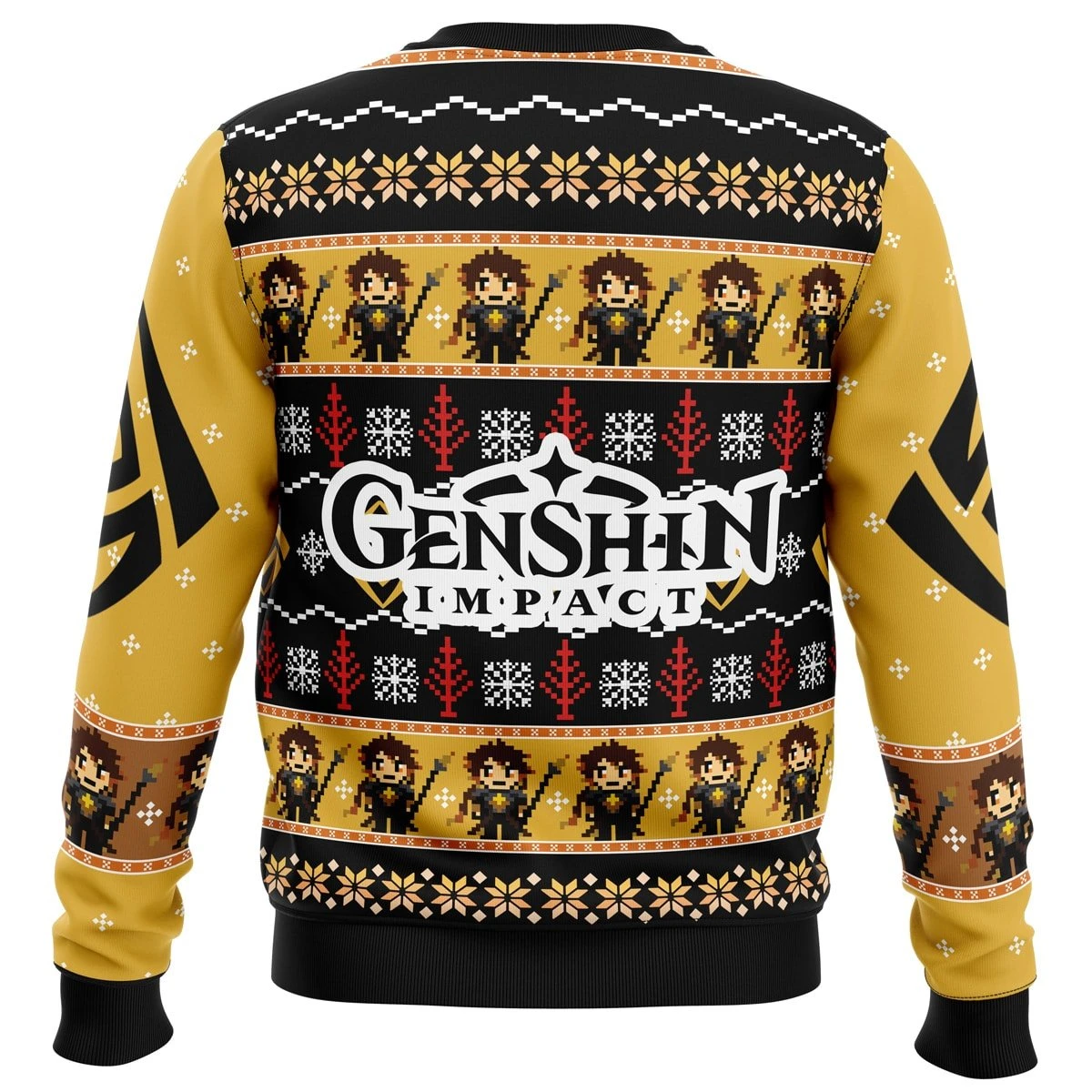 Zhongli Genshin Impact Ugly Christmas Sweater 4 Zhongli Genshin Impact Ugly Christmas Sweater - Image 2